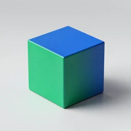 blue ((((((green)))))) cube