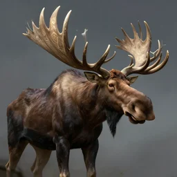 giant moose with intricate glowing horns, concept art, digital painting, trending on artstation, deviantart, epic composition, extremely detailed, volumetric lighting, masterpiece, octane render