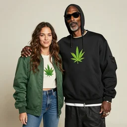 snoop dog as a weed superhero that saves the day with a girl by his side