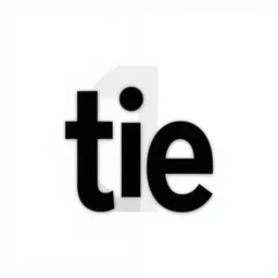 a minimalist logo that spells out the tie, research firm, black and white