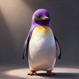 purple penguin, character design, simple, dramatic lighting, digital painting, artstation, concept art, sharp focus, illustration, elegant, thousandskies art style