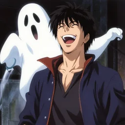 laughing man, ghost in the shell, by katsushika