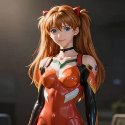 Asuka Langley from Neon Genesis Evangelion, live action, portrait shot,