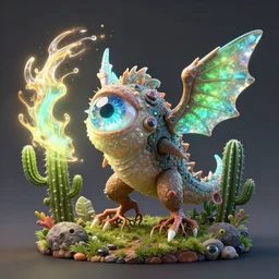 3 d render creature animal sushi cristal eye roots cactus fish wing elemental flush of force nature micro world fluo, art gta 5 cover, official fanart behance hd artstation by jesper ejsing, by rhads, makoto shinkai and lois van baarle, ilya kuvshinov, ossdraws