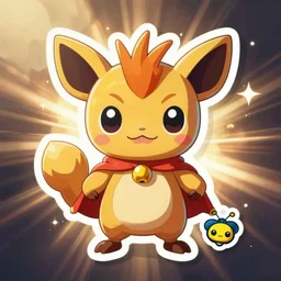 cute miss mascot miaouss miaouss meowth super hero sticker art, cronobreaker, beeple game icon