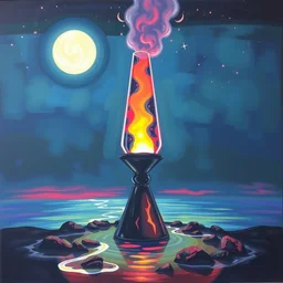 lava lamp symbolism painting.