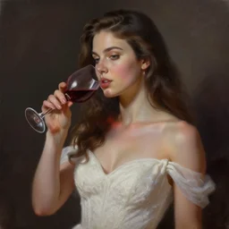 Wine goddess painting by Dan Hillier, trending on artstation, artstationHD, artstationHQ, 4k, 8k