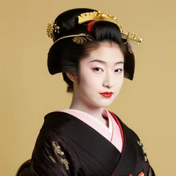Portrait Photograph of a Japanese Geisha Amber T800