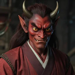 a portrait of a the great japanese devil animal illustrated by miyazaki by karol bak, james jean, tom bagshaw, rococo, sharp focus, trending on artstation, cinematic lighting, hyper realism, octane render, 8 k, hyper detailed, vivid, ultra detailed, highly detailed