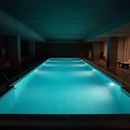 endless infinite pool, interior, eerie