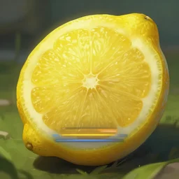 a very close - up lemon, in concept art of main menu loading screen background. for russian mmorpg might and magic heroes 6 by katauri, by boris vallejo, artstation, behance, style of hearthstone
