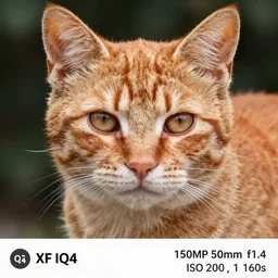 ginger cat, XF IQ4, 150MP, 50mm, f/1.4, ISO 200, 1/160s, natural light