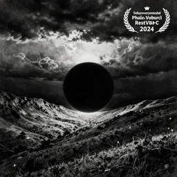 black and white drawing of the void