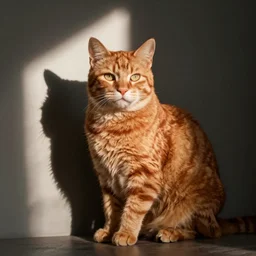 ginger cat, dramatic composition