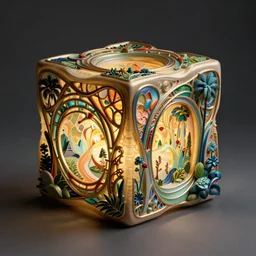 intricate art nouveau sculpture companion - cube!!!!!!!!!!!!!!!!! companion - cube!!!!!!!!!!!!!!!!!