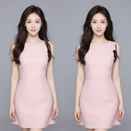 identical image but the girl in the photo should be in a pink dress, professional studio lighting