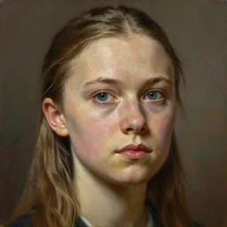 portrait of greta thunberg!!!!!!!!!!!!!!!!!!!!!!!!!!!, detailed face, detailed painting, epic lighting, by ilya repin, phil hale and kent williams
