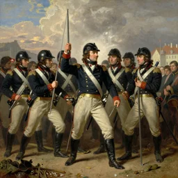 poniatowski's last charge at leipzig, by richard caton woodville