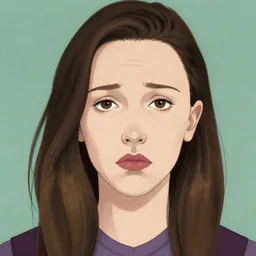 Portrait of sad Millie Bobby Brown by Yoji Shinkawa