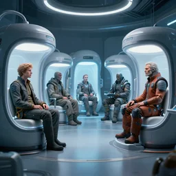 epic professional digital art of people in cryogenic chambers, hamish frater, jim burns, wayne barlowe, unreal engine 6 maya render, octane, hd, 4 k