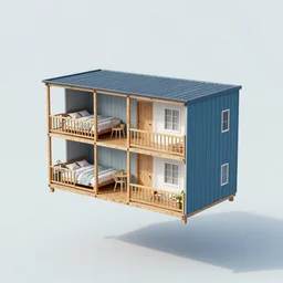 a motel floating in the air