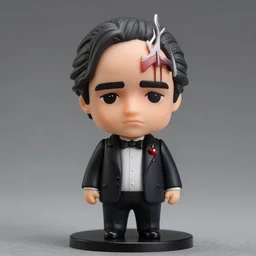 the godfather, a nendoroid of the godfather figurine, realistic face, detailed, product photography