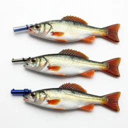 fish holding a gun, 3 3 mm