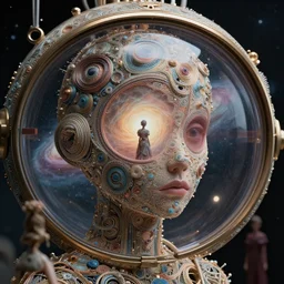 utopian Galaxy, raf simons fashion couture, intricately detailed tiny humanoid inside a dream in the style of Emiliano Ponzi and  Chris Ware, futuristic 1990s contemporary art, sci-fi,eye glass, inside view, humanoid pov, intricate artwork by Tooth Wu and wlop and beeple, octane render, trending on artstation, greg rutkowski very coherent symmetrical artwork, depth field, unreal engine, cinematic, hyper realism, high detail, octane cinema 4D render, A24 cinematography, 8k
