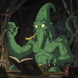 a portrait of H.P. Lovecraft playing the part of Cthulhu, ambient lighting, 4k, anime key visual, lois van baarle, ilya kuvshinov, rossdraws, artstation