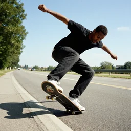 tony hawk skating down the highway