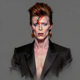 concept art of david bowie by jama jurabaev, trending on artstation, high quality, brush stroke