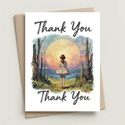 surreal thank you card