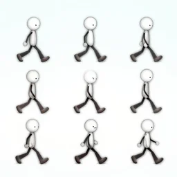 stickman walk cycle