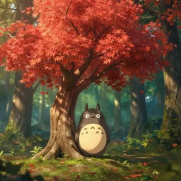 realistic render of the girl character maple tree from bofuri by ross draws, forest background by ilya kuvshinov, digital anime art by ross tran, composition by sana takeda, lighting by greg rutkowski