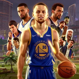 highly detailed portrait steve curry basketball player in gta v, stephen bliss, unreal engine, fantasy art by greg rutkowski, loish, rhads, ferdinand knab, makoto shinkai and lois van baarle, ilya kuvshinov, rossdraws, tom bagshaw, global illumination, radiant light, detailed and intricate environment