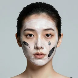 face wearing anti face recognition makeup chaotic