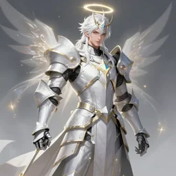 holy knight with white and light magic, attarctive pretty man, halo, anime key visual, highly detailed, sharp focus, concept art, league of legends, style by shumolly and monable and artgerm and greg rutkowski and jo chen and pilyeon and ruan jia
