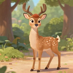 style of disney princess and zootopia, anthropomorphic deer, female