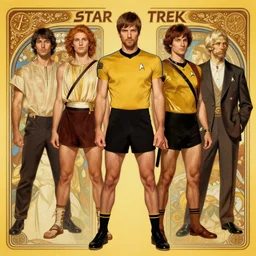 STAR TREK Gucci outfit designed in ancient Greece, (SFW) safe for work, photo realistic illustration by greg rutkowski, thomas kindkade, alphonse mucha, loish, norman rockwell