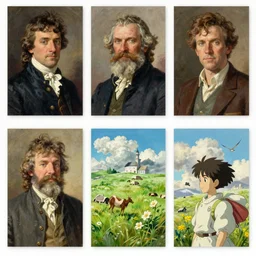 painting by sargent and leyendecker and greg hildebrandt savrasov levitan polenov, studio ghibly anime style mononoke, middle earth hunting masterpiece