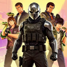 robot ninja warrior mask helmet metal gear solid snake pose training suit swat commando, art gta 5 cover, official fanart behance hd artstation by jesper ejsing, by rhads, moebius and makoto shinkai and lois van baarle, ilya kuvshinov, ossdraws, that looks like it is from borderlands and by feng zhu and loish and