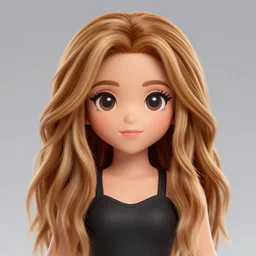 Shakira vtuber, face avatar, 3d