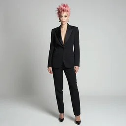 photo of a gorgeous Nicole Anistion (1999) pink hair punk hairstyle by Mario Testino, detailed, full body shot, award winning, Sony a7R