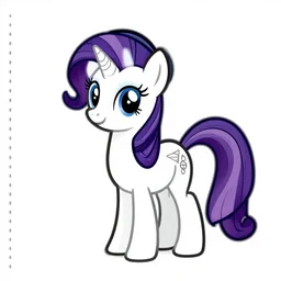 Twilight Sparkle from My Little Pony: Friendship is Magic, uncolored black and white page from a coloring book, vector illustration, svg