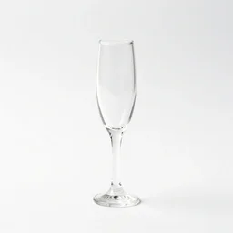 miniature champagne flute, 8k product photo, isolated on a pure white background, centered, entire object in frame, sharp focus, soft studio lighting