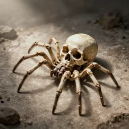 spider made of skulls and bones by emil melmoth
