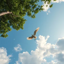 without looking down, gliding around