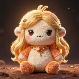 cute fumo plush of the goddess of the planet mars, extraterrestrial deity