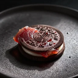 Alinea dish Toreo - it's toro tuna that looks exactly like an oreo
