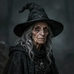 portrait, old wrinkled witch. dark clothes. high detail, digital art, masterpiece, concept art, illustration